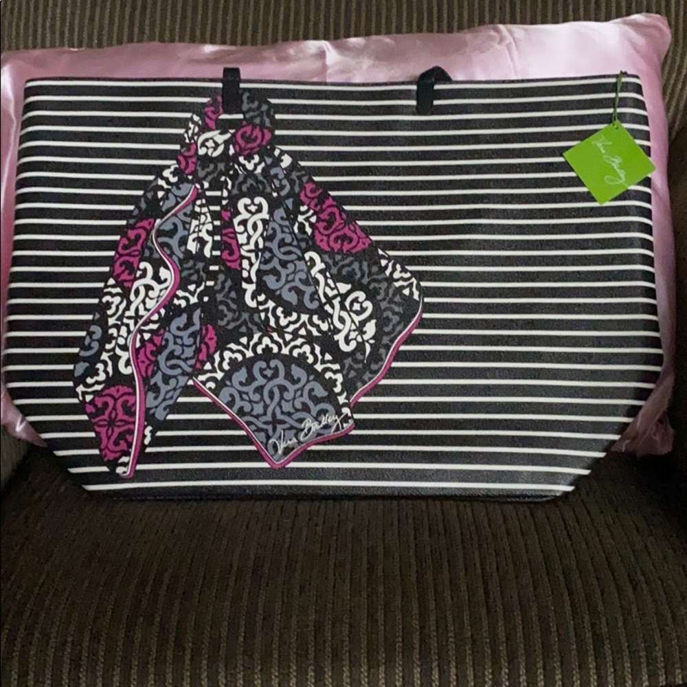 Black Striped Vera Bradley Tote